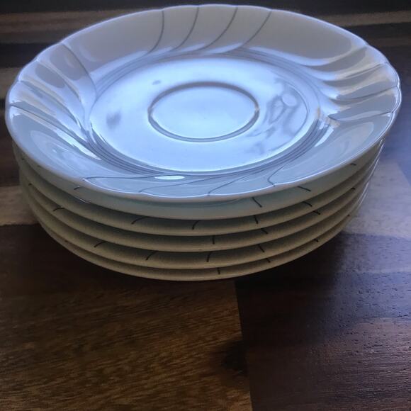 Vintage Mikasa Fine China Saucer Plates Set of 6 Fleetwood L9708 Made in Japan